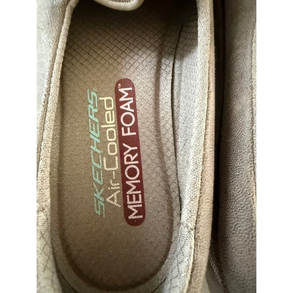 Skechers Air Cool Shoes Womens Size 7 Brown Memory Foam Slip On Comfort Loafer